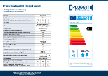 Pluggit Plugguide Produktdatenblatt Avent P460